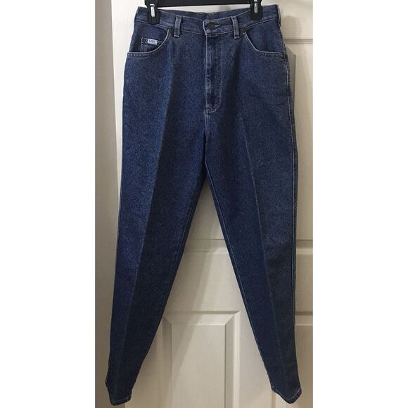 Vintage 80s Women's Lee M.R. High Waist Denim Mom‎ Jeans Size 12 Med **NICE** - Picture 1 of 11